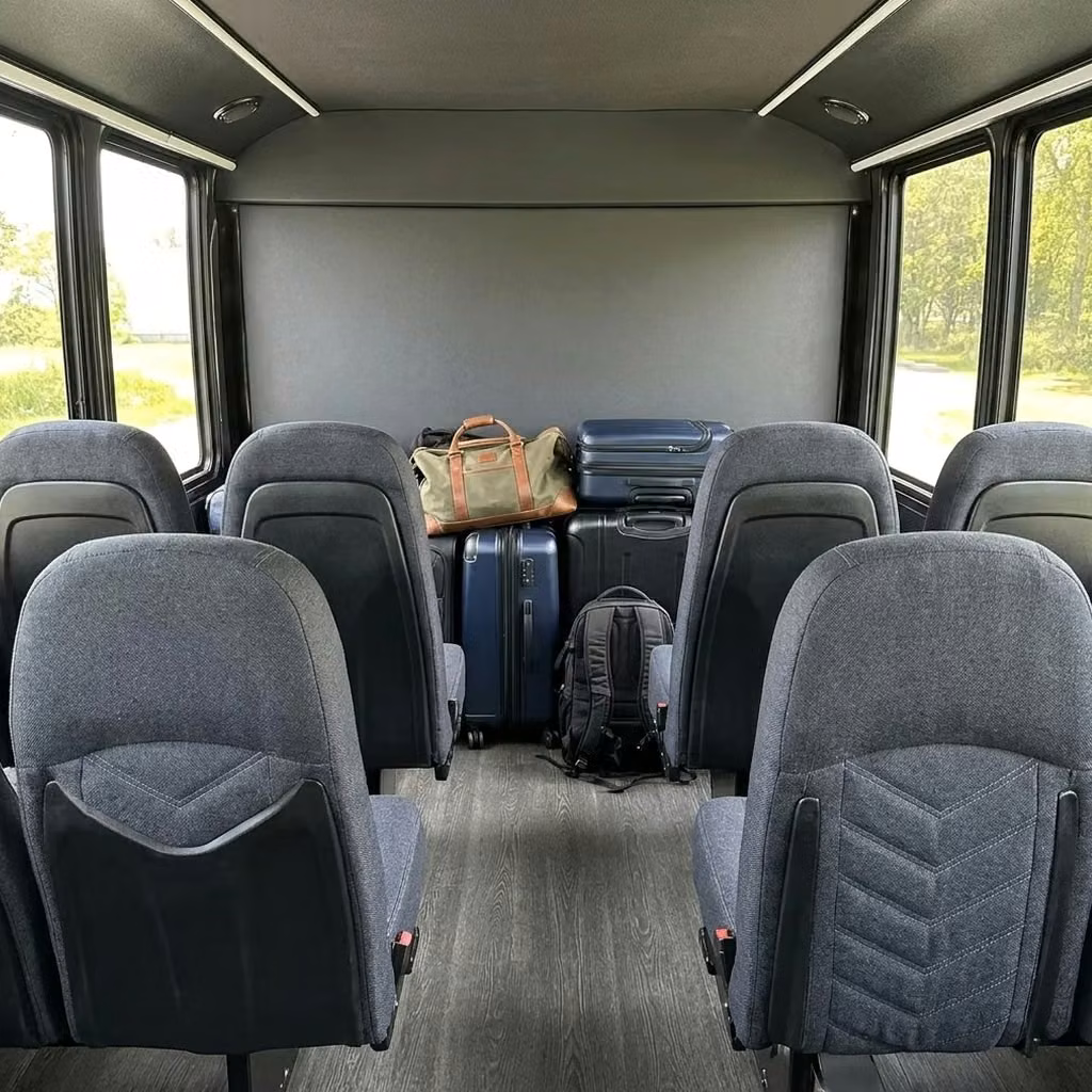 la quinta 25 passenger minibus luggage area
